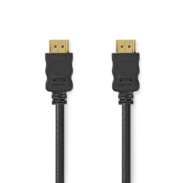 Nedis High Speed HDMI ™ kabel med Ethernet | HDMI ™ -kontakt | HDMI ™ -kontakt | 4K@30Hz | ARC | 10.2 Gbps | 5.00 m | Rund | PVC | Sort | Boks