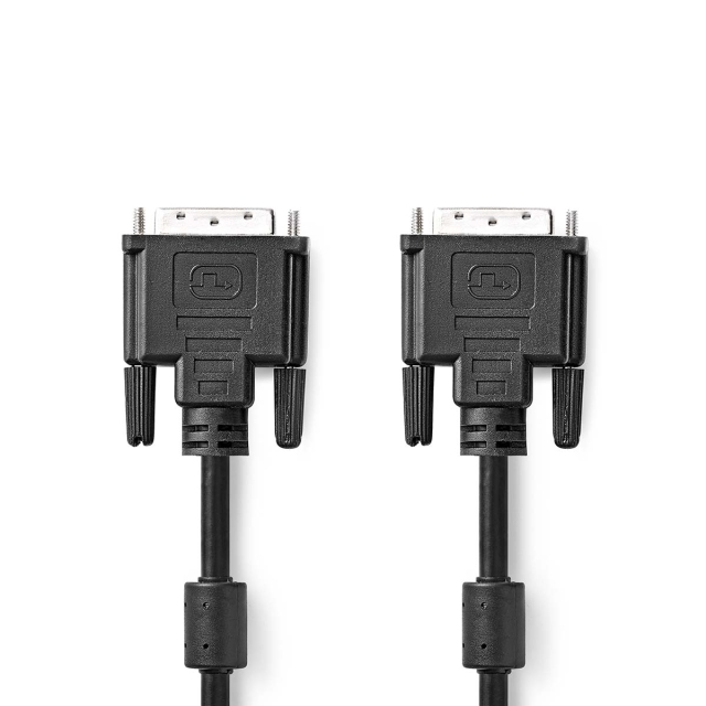 Nedis DVI-kabel | DVI-D 24+1-Pin Han | DVI-D 24+1-Pin Han | 2560x1600 | Nikkel belagt | 2.00 m | Rett | PVC | Sort | Konvolutt