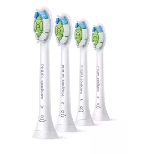 HX6064/10 Sonicare W2 Optimal White Standard soniske tannbørstehoder 4-pakning hvit