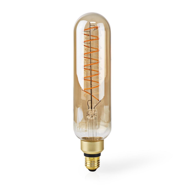 Nedis LED lyspære E27 | T65 | 8.5 W | 600 lm | 2000 K | Dimbar | Med gullfinish | Retro Style | 1 stk