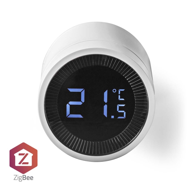 Nedis SmartLife Radiatorkontroll | Zigbee 3.0 | Batteri drevet | LCD | Android™ / IOS