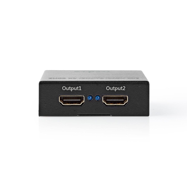 Nedis HDMI ™ Splitter | 2-Port port(s) | 2x HDMI™ Output | 4K@60Hz | 18 Gbps | Metall | Antrasitt