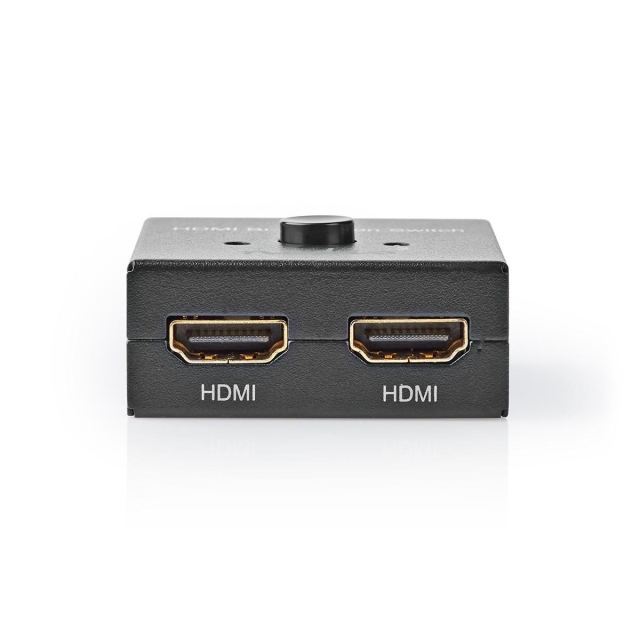 Nedis HDMI ™ Switch | 3-Port port(s) | 1x HDMI™ Input / 2x HDMI™ Input | 1x HDMI™ Output / 2x HDMI™ Output | 4K@60Hz | 6 Gbps | Metall | Antrasitt