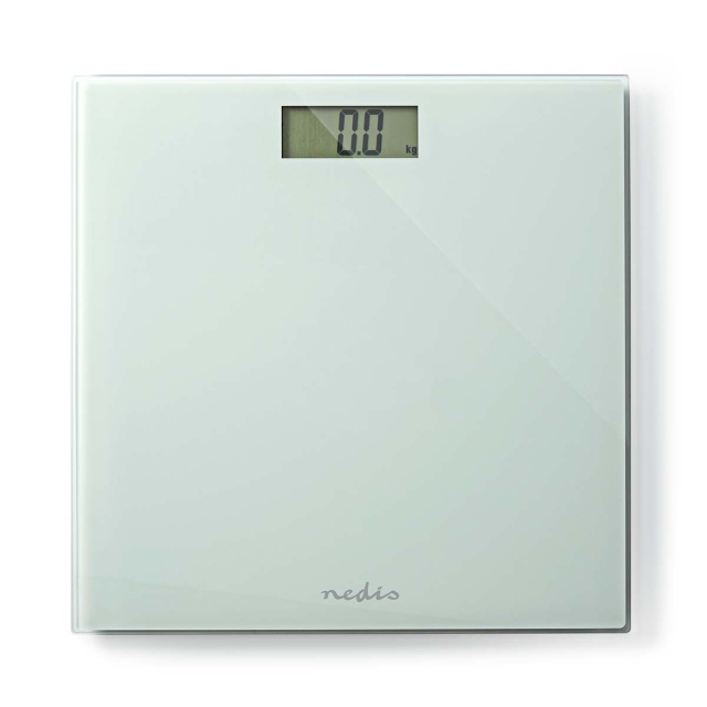 Nedis Personvekt | Digital | Hvit | Herdet Glass | Maksimal vekttrykk: 150 kg