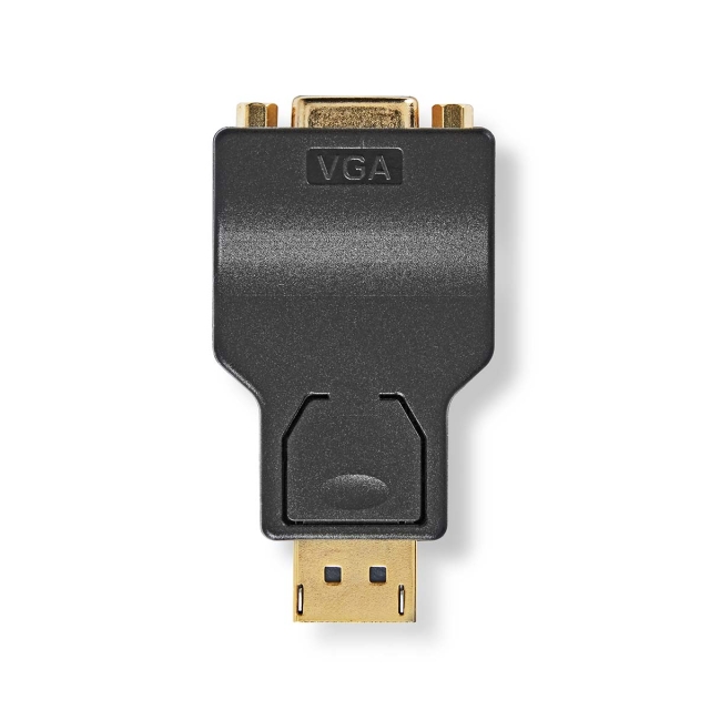 Nedis Displayport-adapter | DisplayPort Han | VGA Hun 15p | 1080p | Gull belagt | Rett | Rund | ABS | Antrasitt | Boks