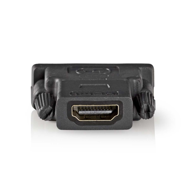 Nedis HDMI™ Adapter | HDMI™ Output | DVI-D 24+1-Pin Han | Gull belagt | Rett | PVC | Antrasitt | 1 stk. | Vindus boks
