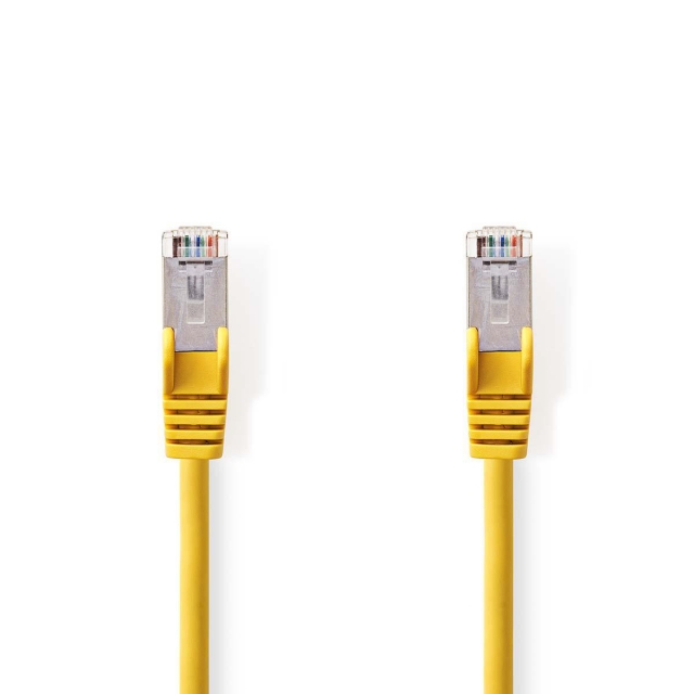 Nedis CAT5e nettverkskabel | SF/UTP | RJ45 Han | RJ45 Han | 5.00 m | Rund | PVC | Gul | Plastpose