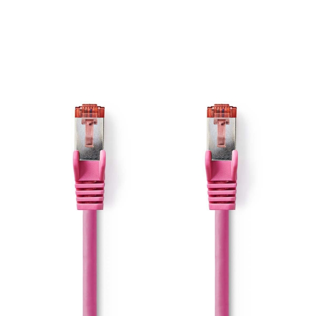 Nedis CAT6 Nettverkskabel | RJ45 Han | RJ45 Han | S/FTP | 15.0 m | Rund | LSZH | Rosa | Plastpose