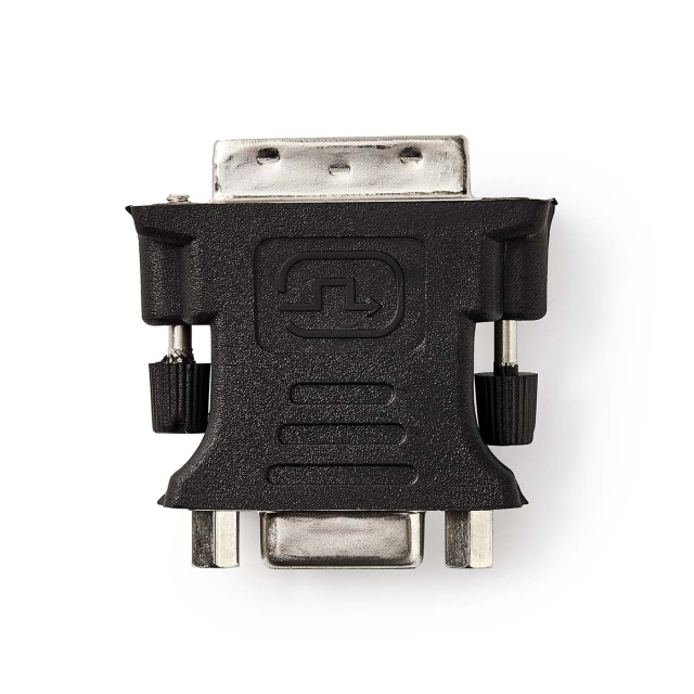 Nedis DVI-adapter | DVI-I 24+5-Pin Han | VGA Hun 15p | Nikkel belagt | Rett | PVC | Sort | Boks