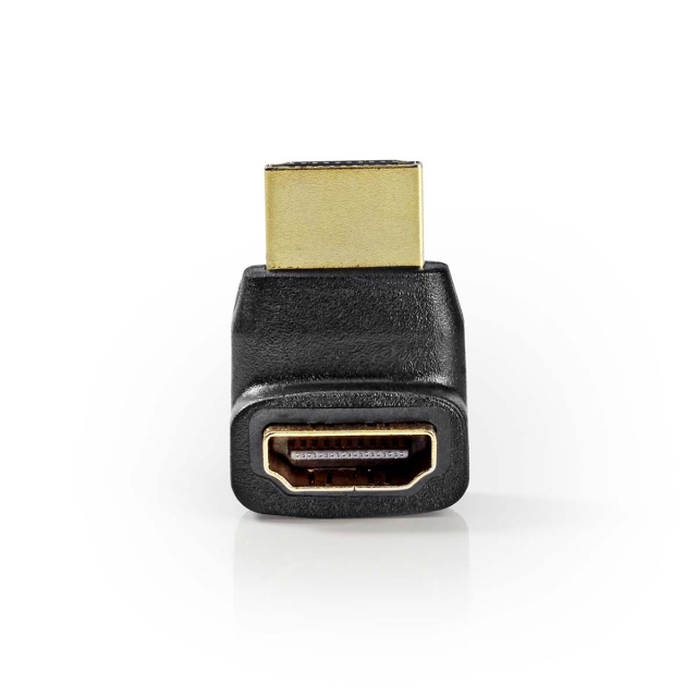 Nedis HDMI™ Adapter | HDMI ™ -kontakt | HDMI™ Output | Gull belagt | Vinklet 270° | ABS | Sort | 1 stk. | Boks