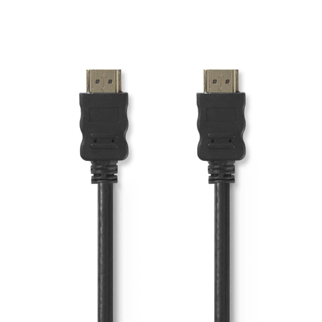 Nedis High Speed ​​HDMI ™ kabel med Ethernet | HDMI ™ -kontakt | HDMI ™ -kontakt | 4K@30Hz | 18 Gbps | 50.0 m | Rund | PVC | Sort | Stikkord