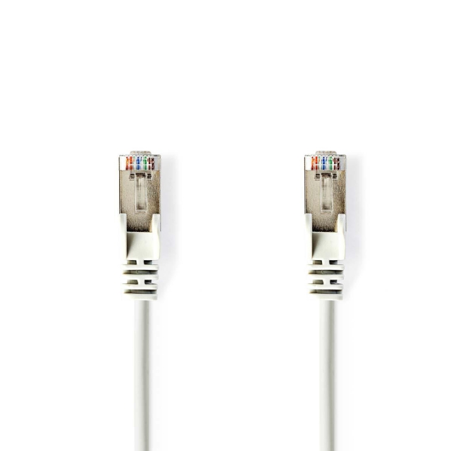Nedis CAT5e nettverkskabel | SF/UTP | RJ45 Han | RJ45 Han | 5.00 m | Rund | PVC | Hvit | Blister