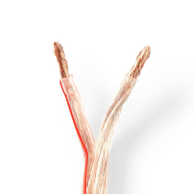 Nedis Speaker Cable | 2 x 6.00 mm² | CCA | 25.0 m | Rund | PVC | Gjennomsiktig | Pakk Inn