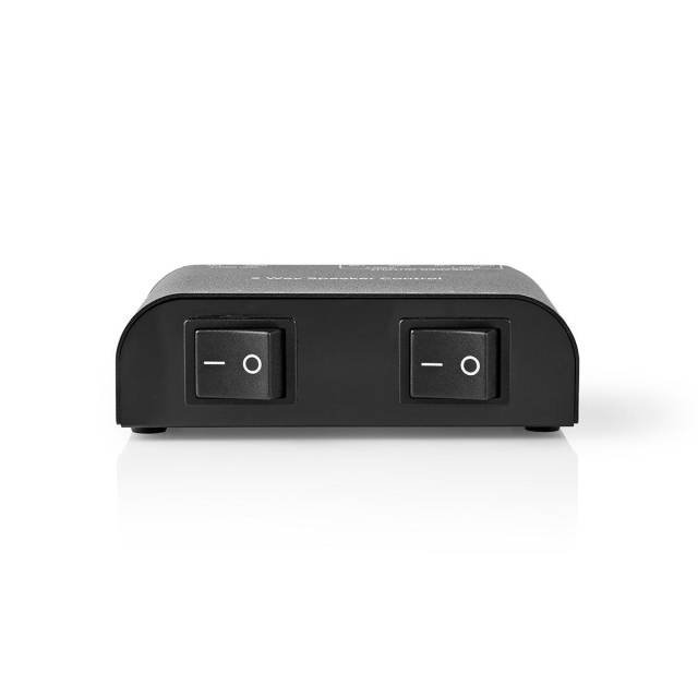 Nedis Speaker kontrollboks | 2-Port port(s) | Terminalklemmer | Høyttalerimpedans: 4-16 Ohm | Maksimal Belastning per Kanal: 150 W | Aluminium | Sort