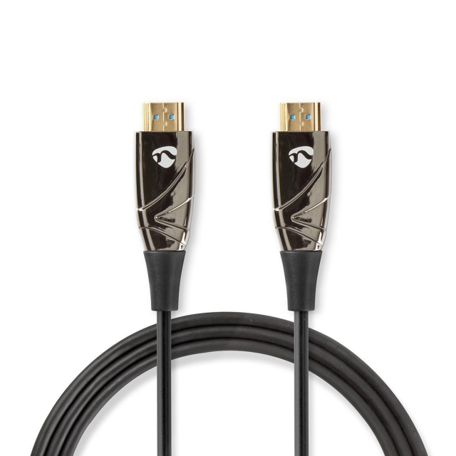 Nedis Aktiv Optical High Speed HDMI-kabel med Ethernet | HDMI ™ -kontakt | HDMI ™ -kontakt | 4K@60Hz | 18 Gbps | 15.0 m | Rund | PVC | Sort | Gaveeske