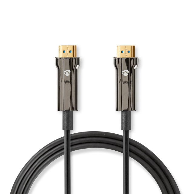 Nedis Aktiv Optical Ultra High Speed HDMI-Kabel med Ethernet | HDMI ™ -kontakt | HDMI ™ -kontakt | 8K@60Hz | 48 Gbps | 40.0 m | Rund | PVC | Sort | Gaveeske