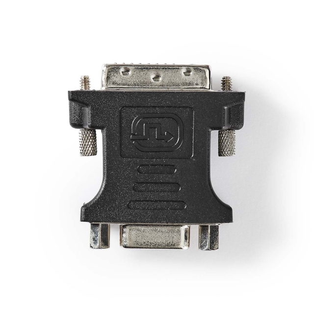 Nedis DVI-adapter | DVI-I 24+5-Pin Han | VGA Hun 15p | Nikkel belagt | Rett | PVC | Sort | Boks