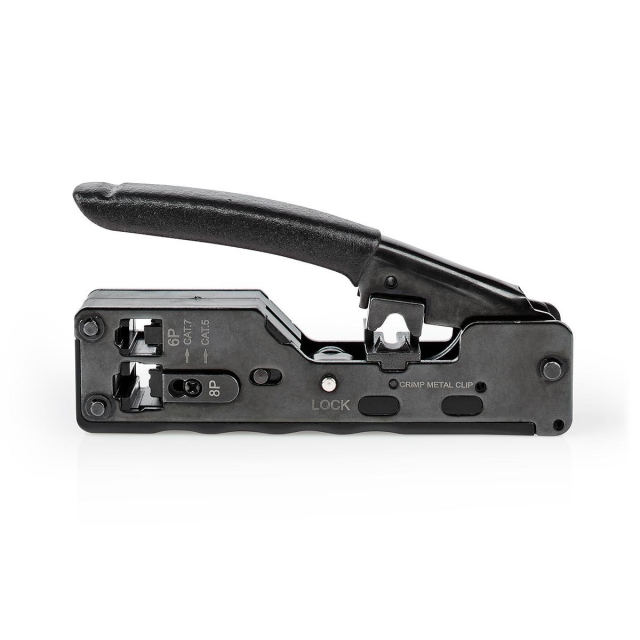Nedis Crimp pliers | CAT5 / CAT5e / CAT6 / CAT6a / CAT7 / RJ12 / RJ45 | Cutting / Plier | ABS / Stål | Sort