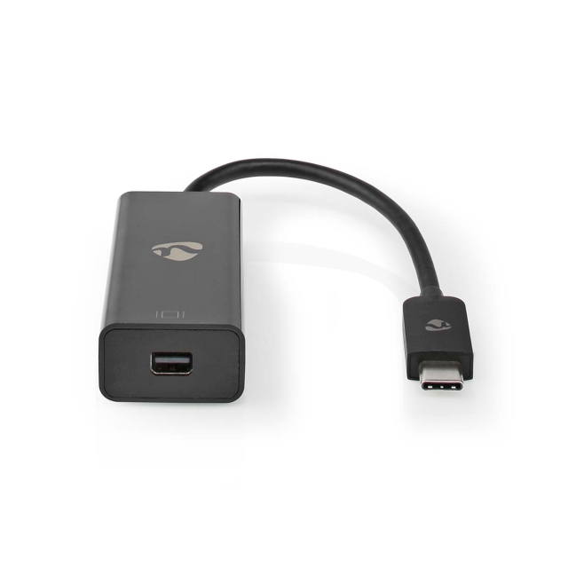 Nedis USB-C™ Adapter | USB 3.2 Gen 1 | USB-C™ Hann | Mini DisplayPort Hun | 8K@60Hz | 0.20 m | Rund | Nikkel belagt | PVC | Sort | Boks
