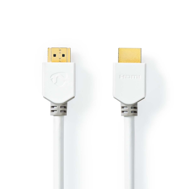 Nedis High Speed HDMI ™ kabel med Ethernet | HDMI ™ -kontakt | HDMI ™ -kontakt | 4K@60Hz | ARC | 18 Gbps | 1.50 m | Rund | PVC | Hvit | Boks