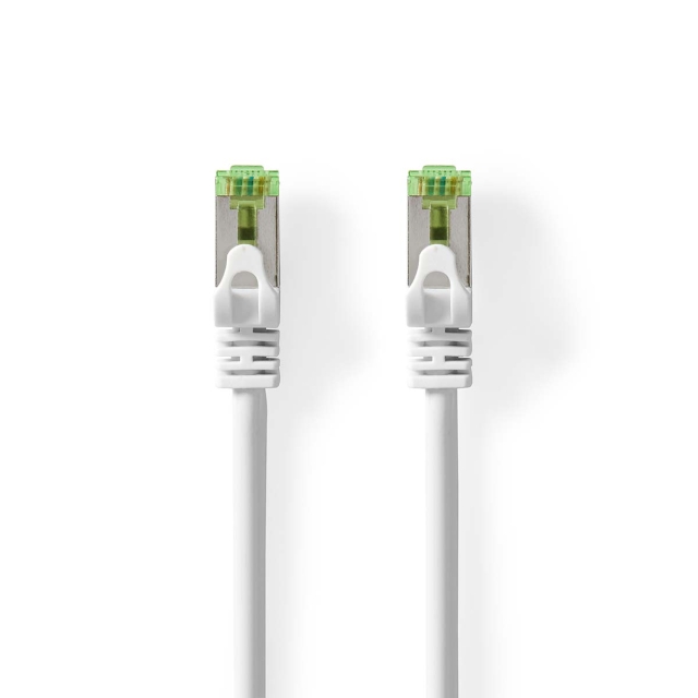 Nedis CAT7 nettverkskabel | S/FTP | RJ45 Han | RJ45 Han | 0.50 m | Snagless | Rund | LSZH | Hvit | Boks