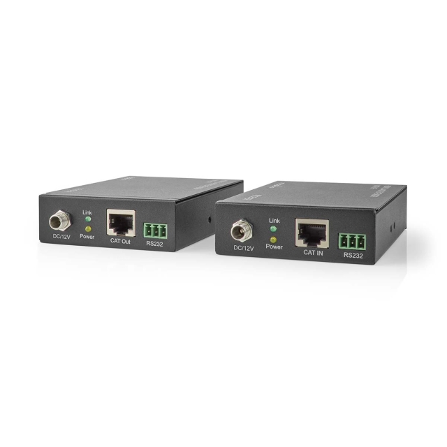 Nedis HDMI ™ Extender | Over Cat6 | Opp til 60.0 m | 4K@60Hz | 18 Gbps | Metall | Antrasitt