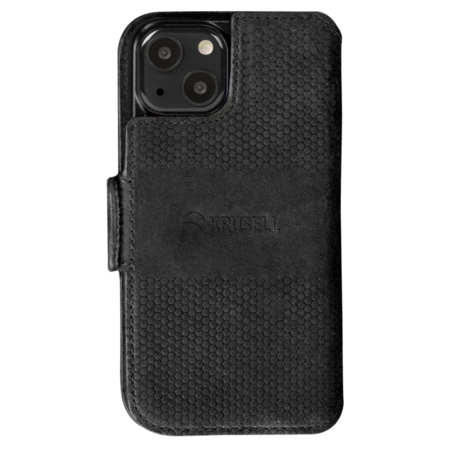 Krusell Leather Phone Wallet iPhone 13 Mini Black