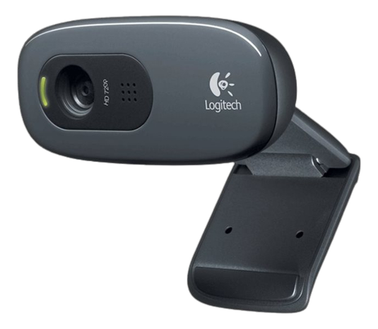 Logitech HD Webcam C270 Webkamera, farge, 720p, lyd, USB 2.0, svart