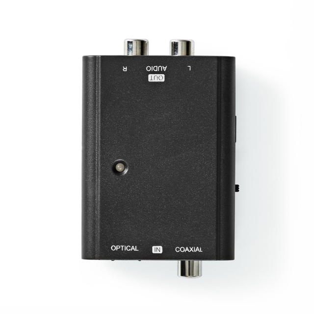 Nedis Digital Audio Converter | 2-veis | Inngang for lyd-/video-/datatilkoblinger: 1x S/PDIF (RCA) Female / 1x Toslink Female | Utgang for lyd-/video-/datatilkoblinger: 2x RCA Male | Manuell | Sort