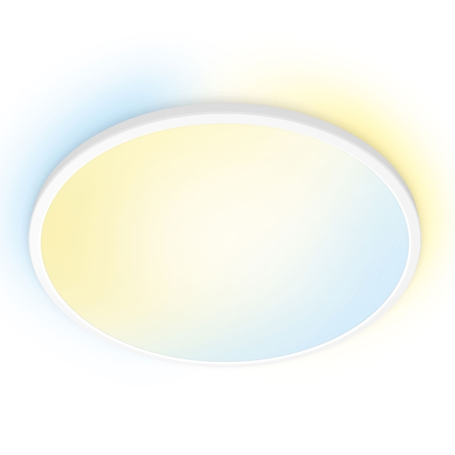 WiZ WiFi SuperSlim Ceiling Ø550 32W varm-kald hvit