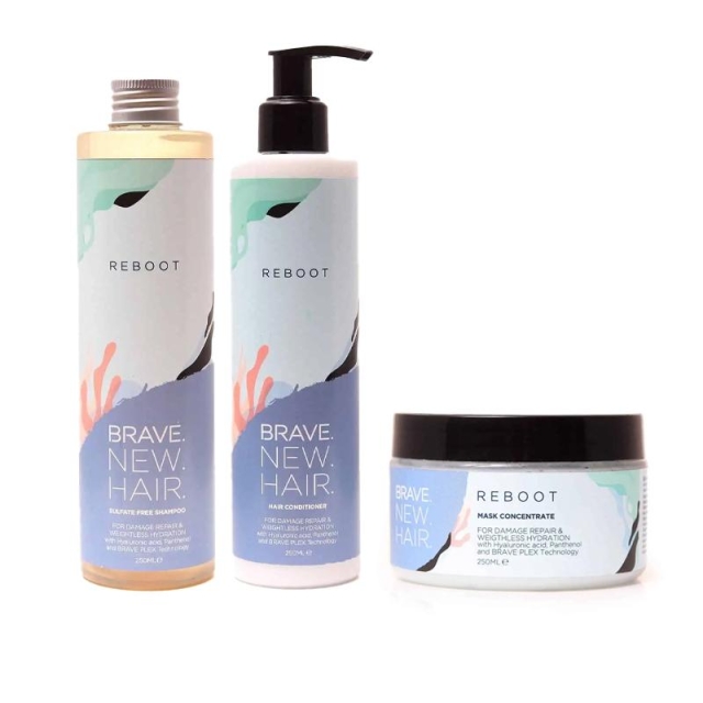 Brave. New. Hair. Brave. New. Hair. 3-pk Reboot Shampoo + Conditioner + Mask
