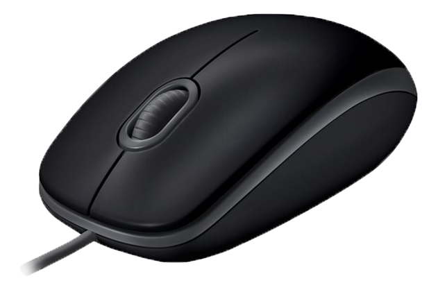 Logitech B110 Silent Mouse høyre- og venstrehånds optisk 3-knapps USB med kabel