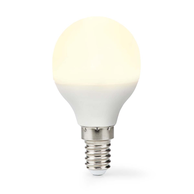 Nedis LED pære E14 | G45 | 4.9 W | 470 lm | 2700 K | Varm Hvit | Frosted | 1 stk
