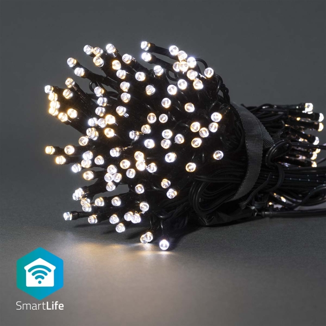 Nedis SmartLife Julelys | Streng | Wi-Fi | Varm til avkjølt hvitt | 200 LED