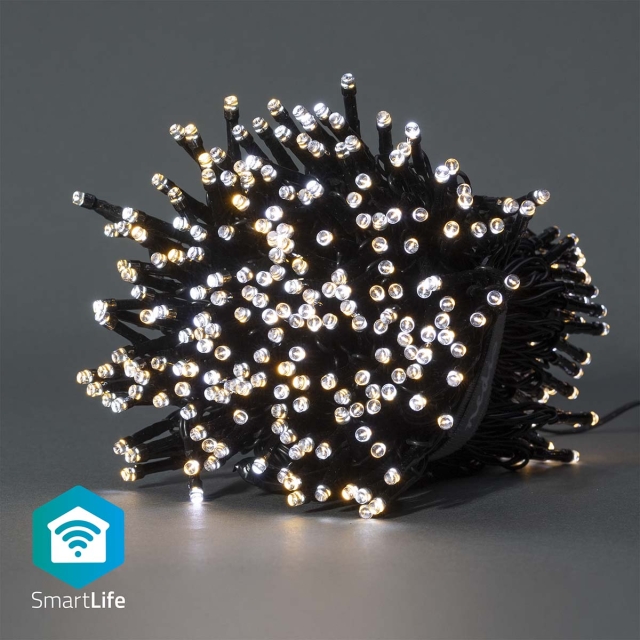 Nedis SmartLife Julelys | Streng | Wi-Fi | Varm til avkjølt hvitt | 400 LED