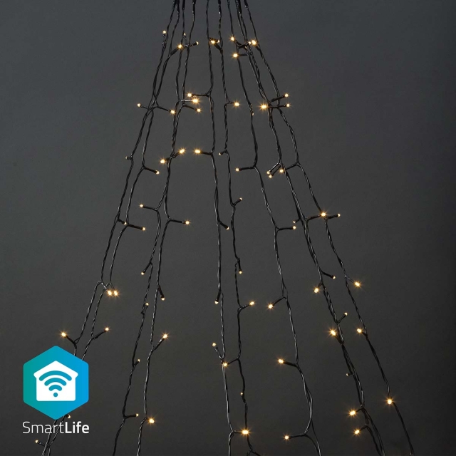 Nedis SmartLife Julelys | Tre | Wi-Fi | Varm Hvit | 200 LED