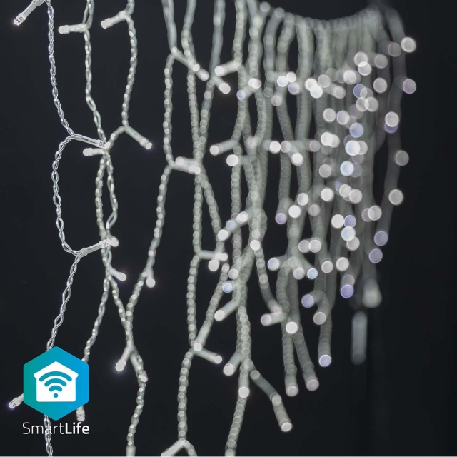 Nedis SmartLife Julelys | Istapp | Wi-Fi | Kald Hvit | 240 LED