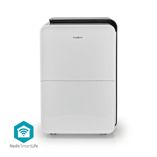 Nedis SmartLife Avfukter | Wi-Fi | 30 l/Døgn | Avfukting / Kontinuerlige / Tørr klesvask / Ventilasjon | Android™ / IOS | Justerbar hygrostat | 210 m³/h