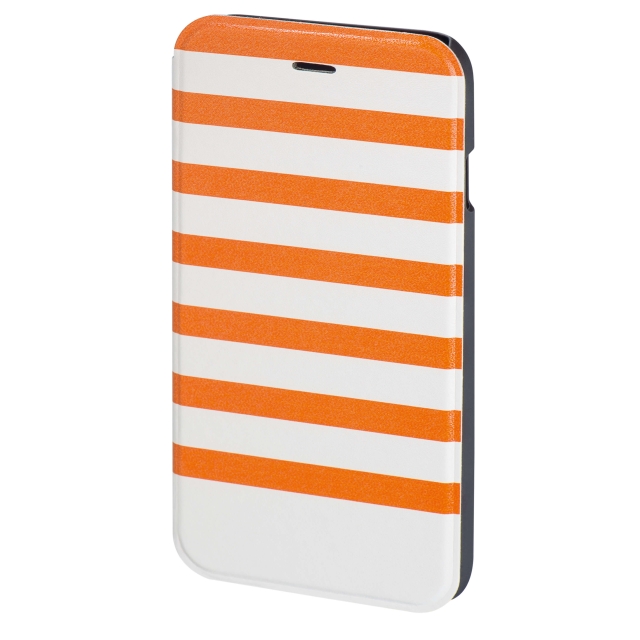 Hama Lommebokveske DesignLine iPhone6/6S Stripe Oransje/Hvit