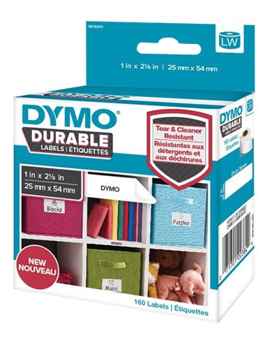 DYMO LW Durable liten flerbruksboks 25mm x 54mm, 160 etiketter