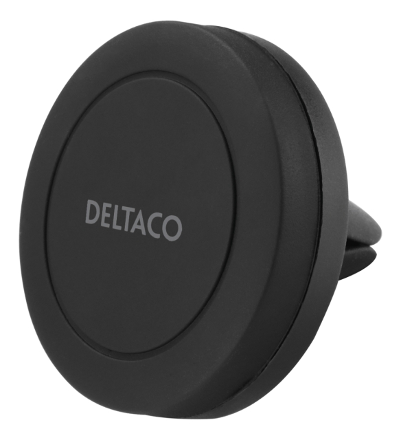 DELTACO Magnetisk bilholder for smarttelefoner for montering på viftegitteret, Svart