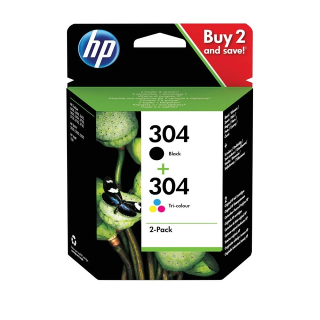 HP Blekk 3JB05AE 304 Multipack