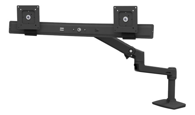 ERGOTRON LX Desk dobbel monitorarm for bordmontering, svart