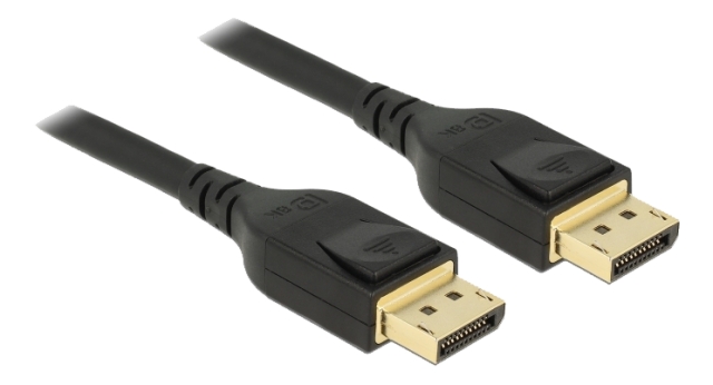 DeLOCK DisplayPort kabel 8K 60 Hz 3 m DP 8K-sertifierad, svart