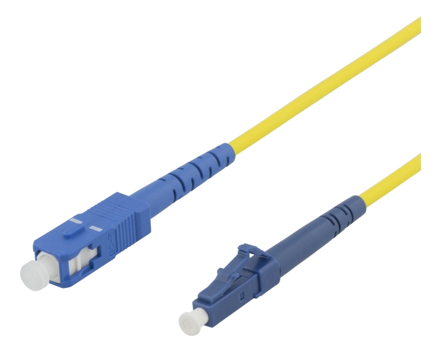 DELTACO OS1/2 Fiberkabel, LC - SC, 9/125, singlemode, LSZH, 5m