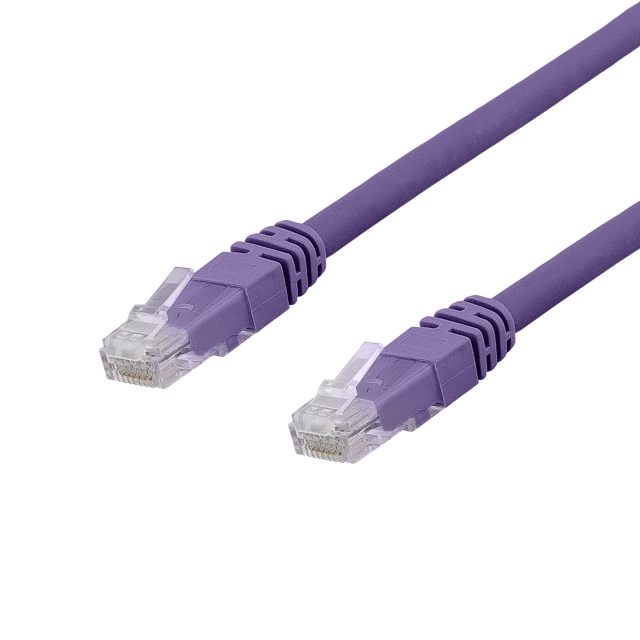DELTACO U/UTP Cat6a patchkabel, LSZH, 0,5m, lilla