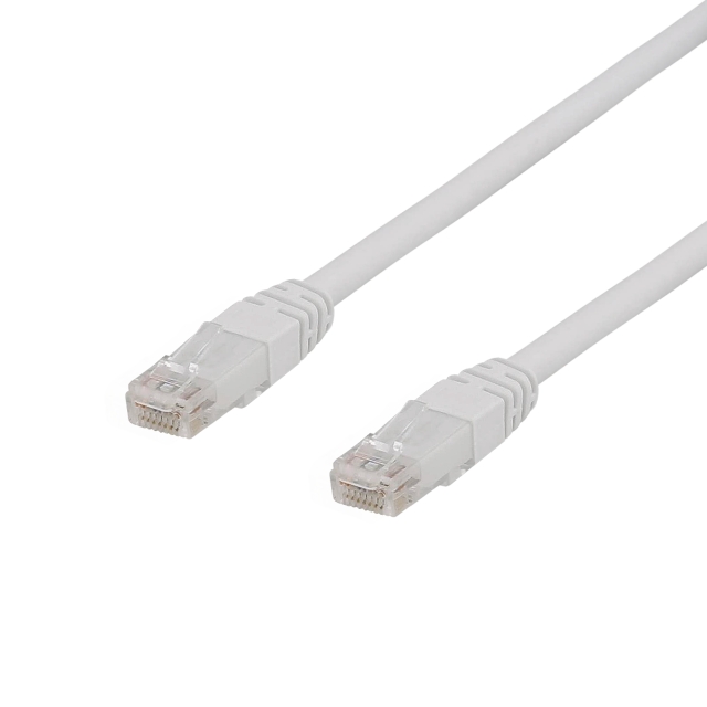 DELTACO U/UTP Cat6a patchkabel, 20m, 500MHz, Delta-sertifisert, hvit