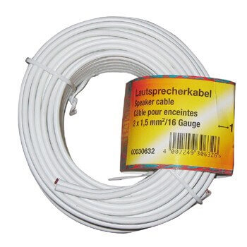 Hama kabel 2x1,5 Hvit 10m