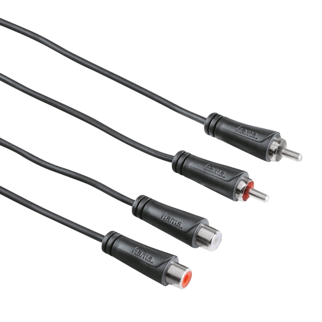 Hama audiokabel 2xRCA-2xRCA forlengning 1,5m
