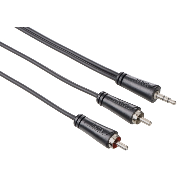 Hama audiokabel 3,5mm-2xRCA Svart 5m